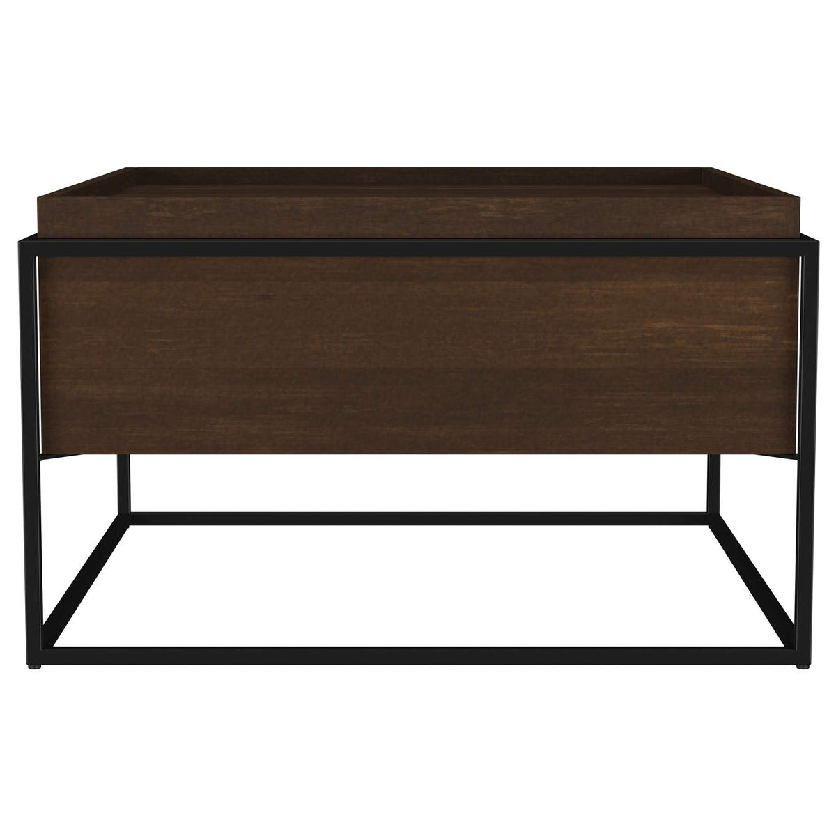 706238 Fulton 30-inch Square Mango Wood Coffee Table Dark Brown