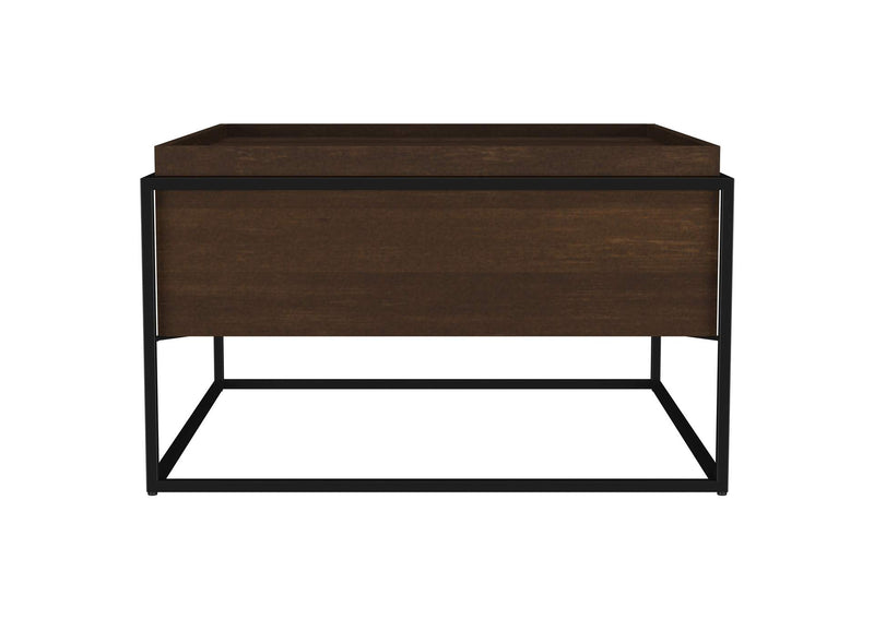 706238 Fulton 30-inch Square Mango Wood Coffee Table Dark Brown