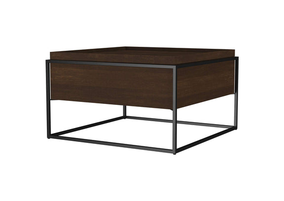 706238 Fulton 30-inch Square Mango Wood Coffee Table Dark Brown