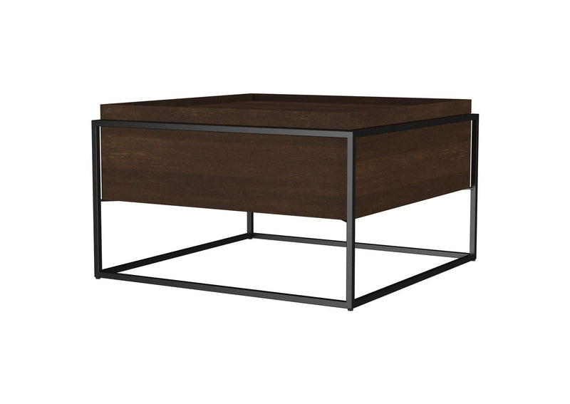706238 Fulton 30-inch Square Mango Wood Coffee Table Dark Brown
