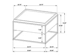706238 Fulton 30-inch Square Mango Wood Coffee Table Dark Brown