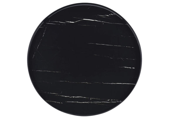 706268-S2 Briggs 2-piece Round Coffee and End Table Set Black