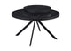706268 Briggs Round Marble Printed Glass Top Coffee Table Black