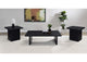 706278-S3 Max 3-piece Rectangular Coffee and End Table Set Black