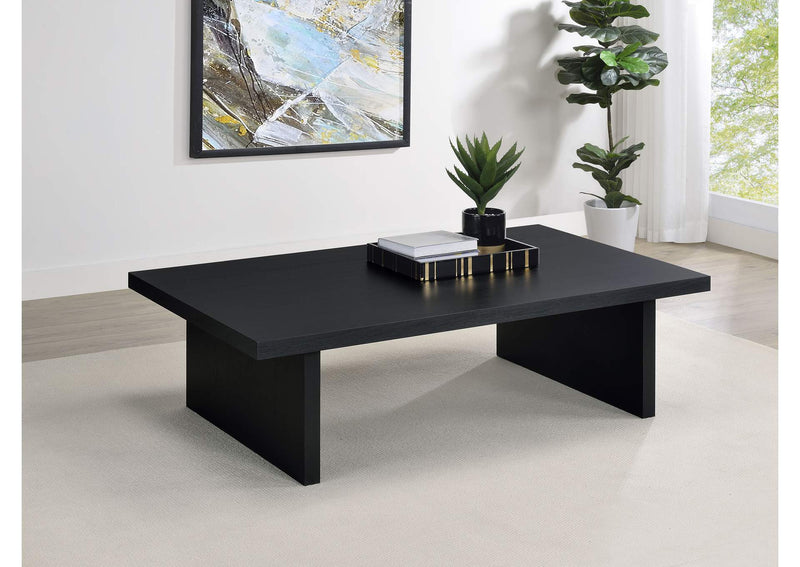 706278 Max Rectangular Engineered Laminate Coffee Table Black