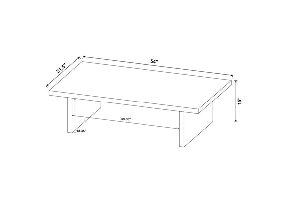 706278 Max Rectangular Engineered Laminate Coffee Table Black