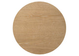 706297 Ottowa Round Wood Side End Table with Shelf Light Oak