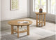 706298-S2 Ottowa 2-piece Round Wood Coffee Table Set Light Oak