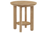 706298-S2 Ottowa 2-piece Round Wood Coffee Table Set Light Oak