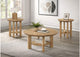 706298-S3 Ottowa 3-piece Round Wood Coffee Table Set Light Oak