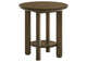 706307 Ottowa 22-Inch Round Wood Side End Table with Shelf Brown