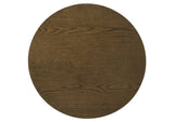 706307 Ottowa 22-Inch Round Wood Side End Table with Shelf Brown