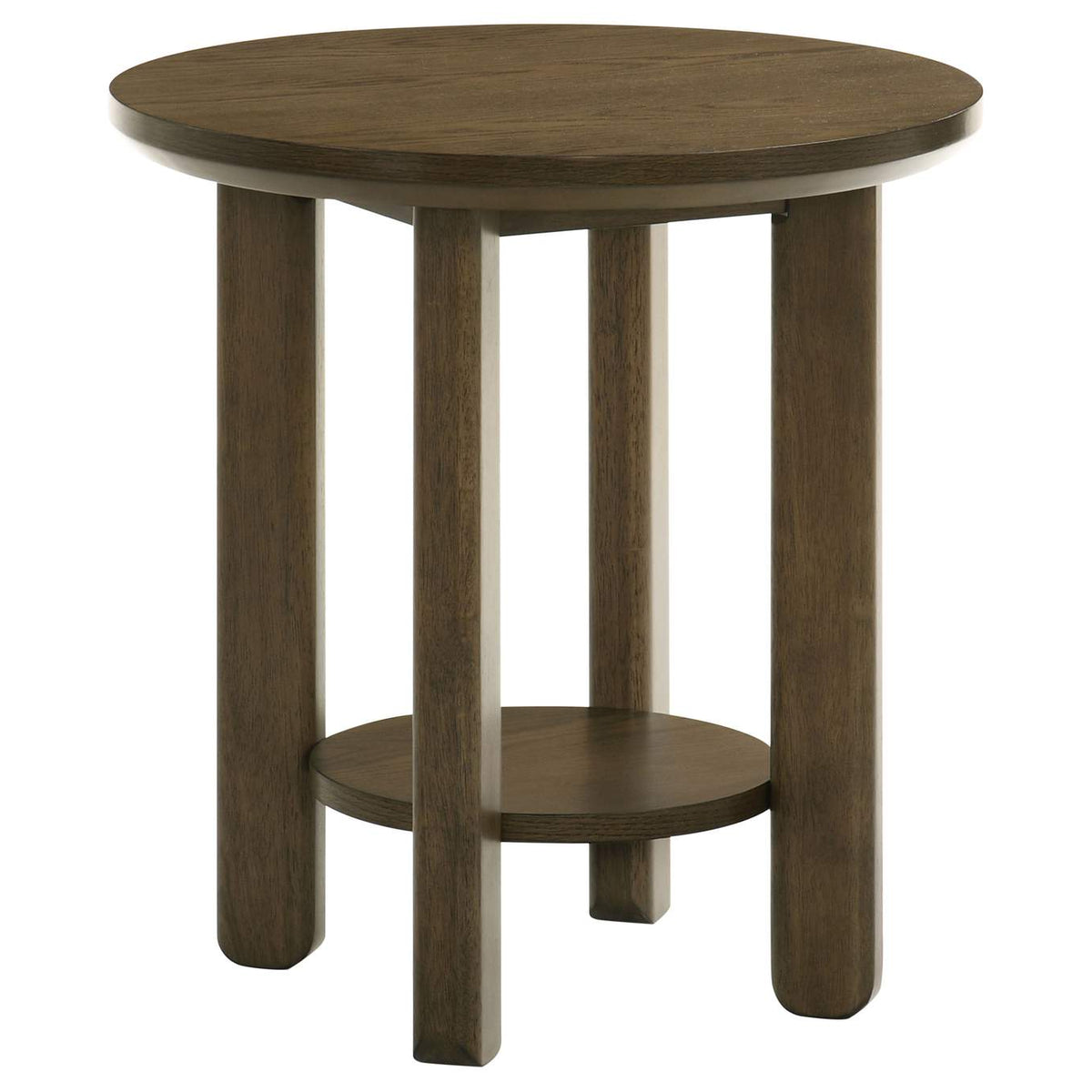 706308-S2 Ottowa 2-piece Round Wood Coffee Table Set Brown