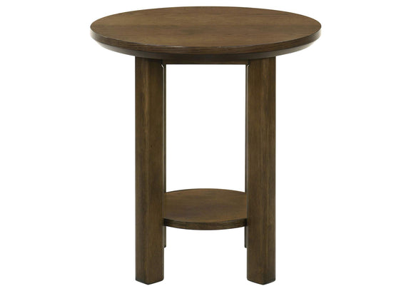 706308-S2 Ottowa 2-piece Round Wood Coffee Table Set Brown