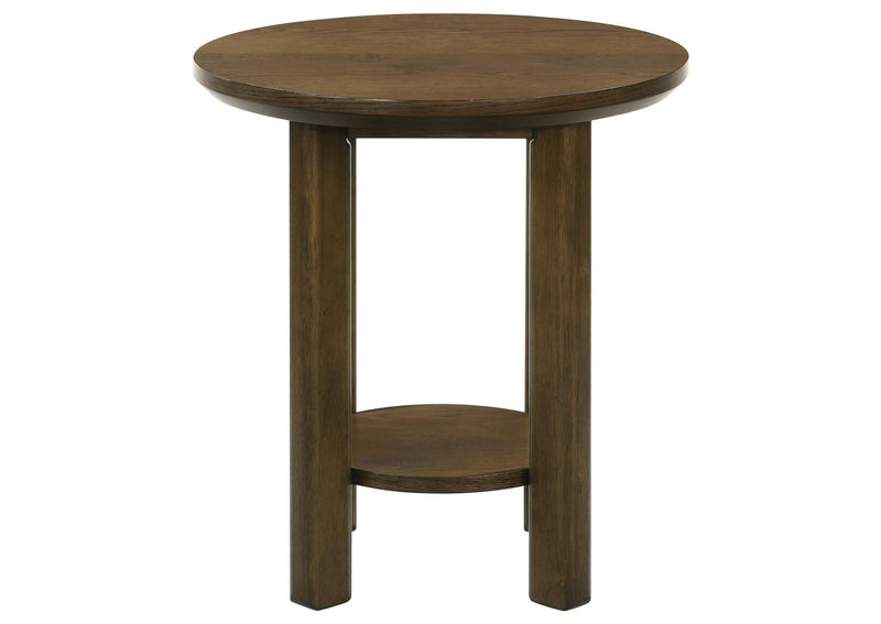 706308-S2 Ottowa 2-piece Round Wood Coffee Table Set Brown
