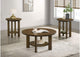 706308-S3 Ottowa 3-piece Round Wood Coffee Table Set Brown
