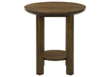706308-S3 Ottowa 3-piece Round Wood Coffee Table Set Brown