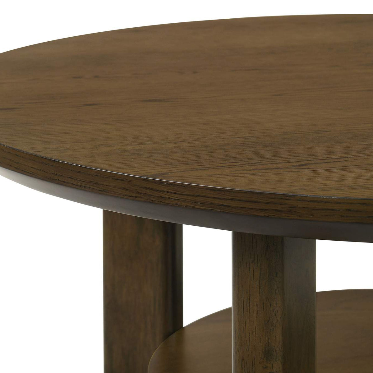 706308-S3 Ottowa 3-piece Round Wood Coffee Table Set Brown