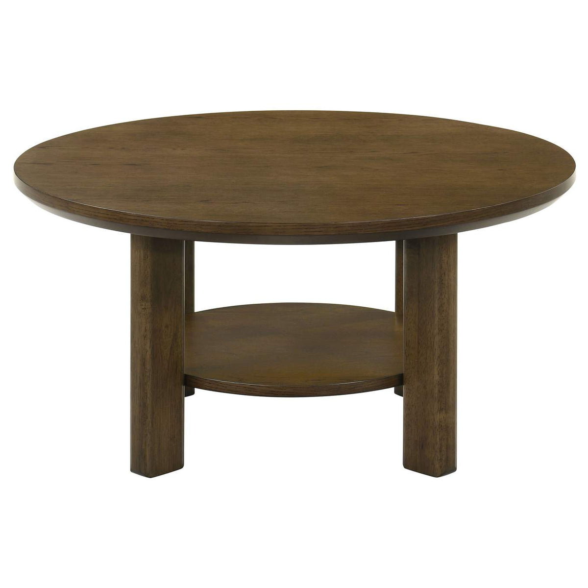 706308 Ottowa 35-inch Round Wood Cocktail Coffee Table Brown