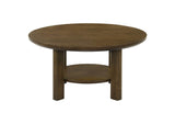 706308 Ottowa 35-inch Round Wood Cocktail Coffee Table Brown