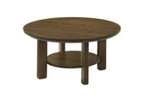 706308 Ottowa 35-inch Round Wood Cocktail Coffee Table Brown