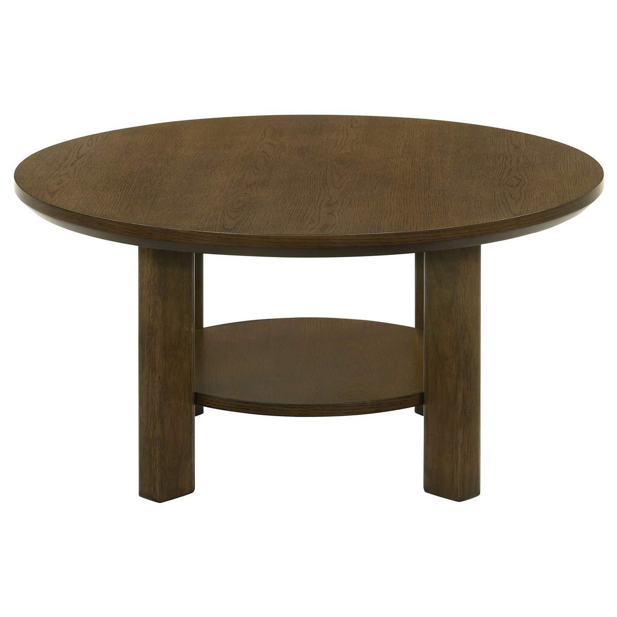 706308 Ottowa 35-inch Round Wood Cocktail Coffee Table Brown
