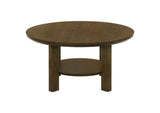 706308 Ottowa 35-inch Round Wood Cocktail Coffee Table Brown