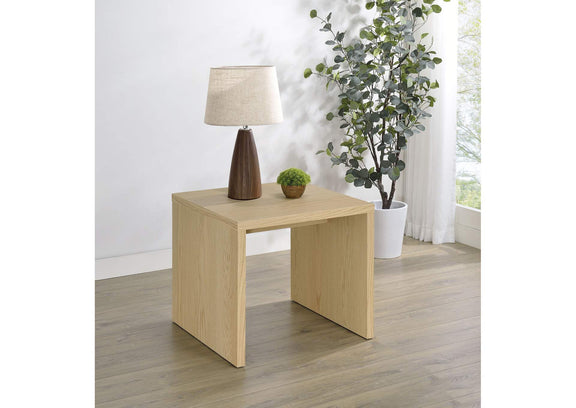 706347 Canoga Engineered Wood Accent Side End Table Light Oak