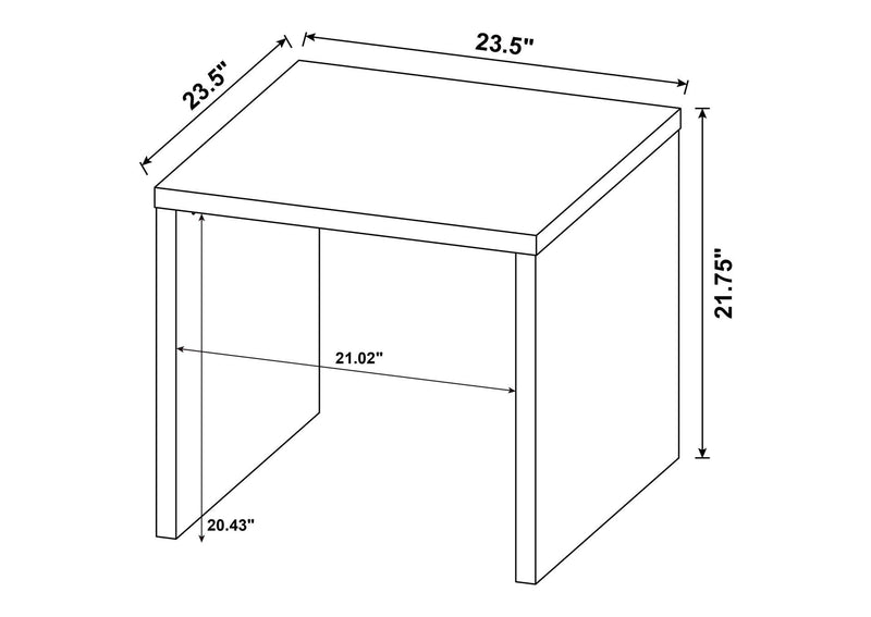 706347 Canoga Engineered Wood Accent Side End Table Light Oak