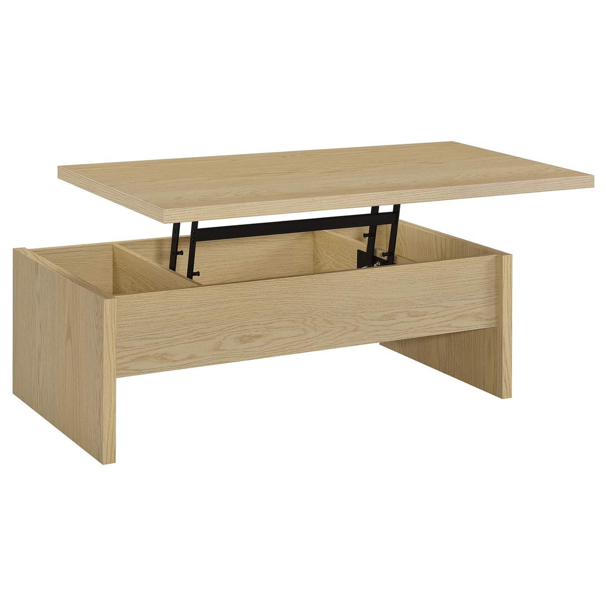 706348-S2 Canoga 2-piece Lift Top Cocktail Coffee Table Set Light Oak