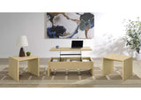 706348-S3 Canoga 3-piece Lift Top Cocktail Coffee Table Set Light Oak
