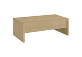 706348 Canoga Engineered Wood Lift Top Coffee Table Light Oak