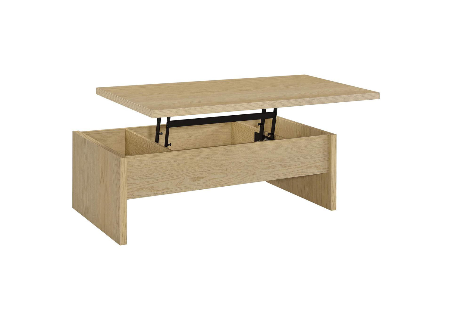 706348 Canoga Engineered Wood Lift Top Coffee Table Light Oak