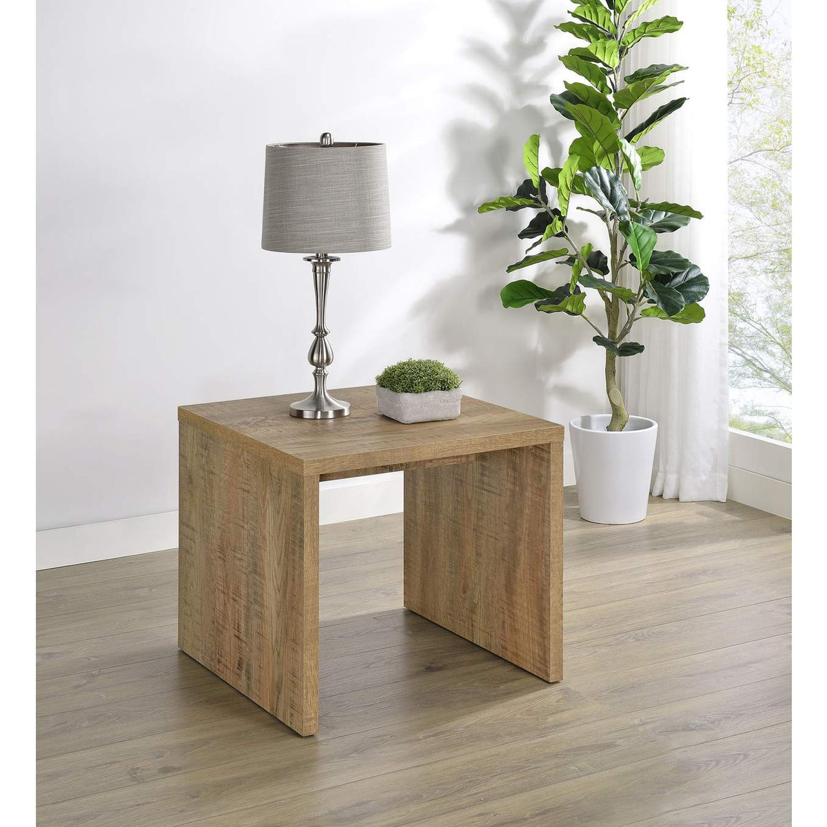 706357 Canoga Engineered Wood Accent Side End Table Mango
