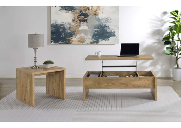 706357 Canoga Engineered Wood Accent Side End Table Mango