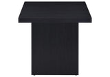 706408-S2 Devar 2-piece Square Cocktail Coffee End Table Set Black