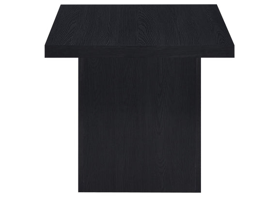 706408-S2 Devar 2-piece Square Cocktail Coffee End Table Set Black