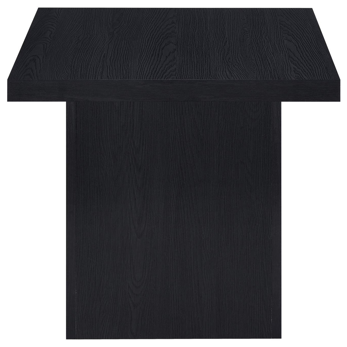 706408-S2 Devar 2-piece Square Cocktail Coffee End Table Set Black