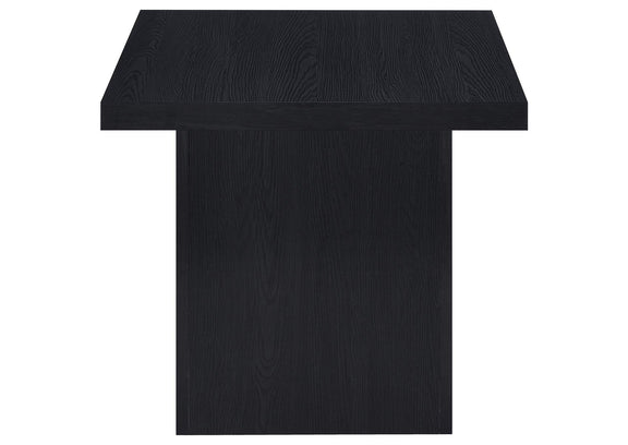 706408-S2 Devar 2-piece Square Cocktail Coffee End Table Set Black