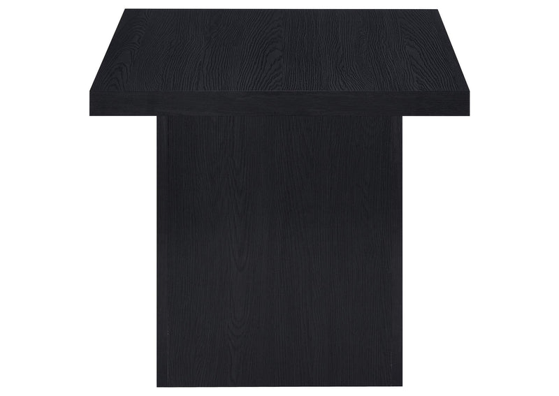 706408-S2 Devar 2-piece Square Cocktail Coffee End Table Set Black