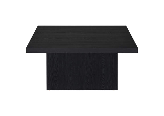 706408-S2 Devar 2-piece Square Cocktail Coffee End Table Set Black