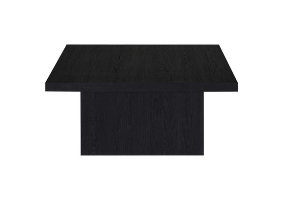 706408-S2 Devar 2-piece Square Cocktail Coffee End Table Set Black