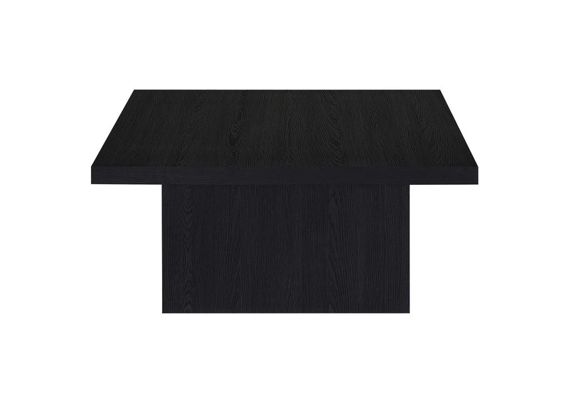 706408-S2 Devar 2-piece Square Cocktail Coffee End Table Set Black