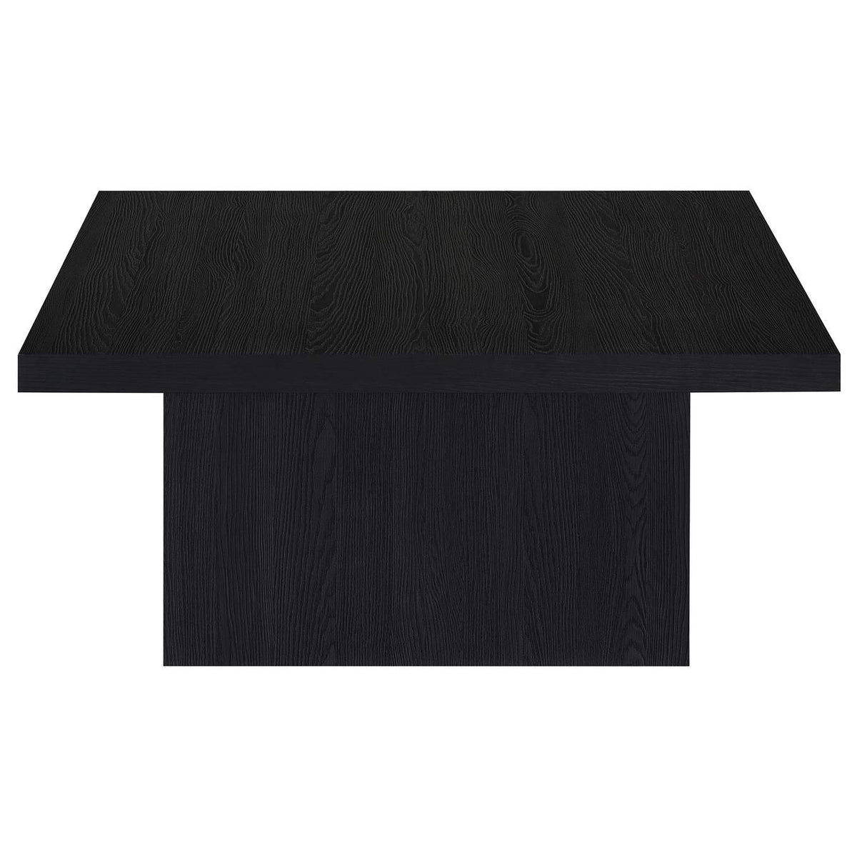 706408-S2 Devar 2-piece Square Cocktail Coffee End Table Set Black