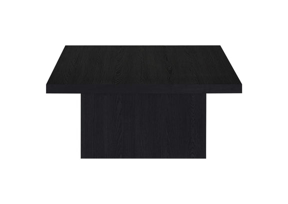 706408-S2 Devar 2-piece Square Cocktail Coffee End Table Set Black