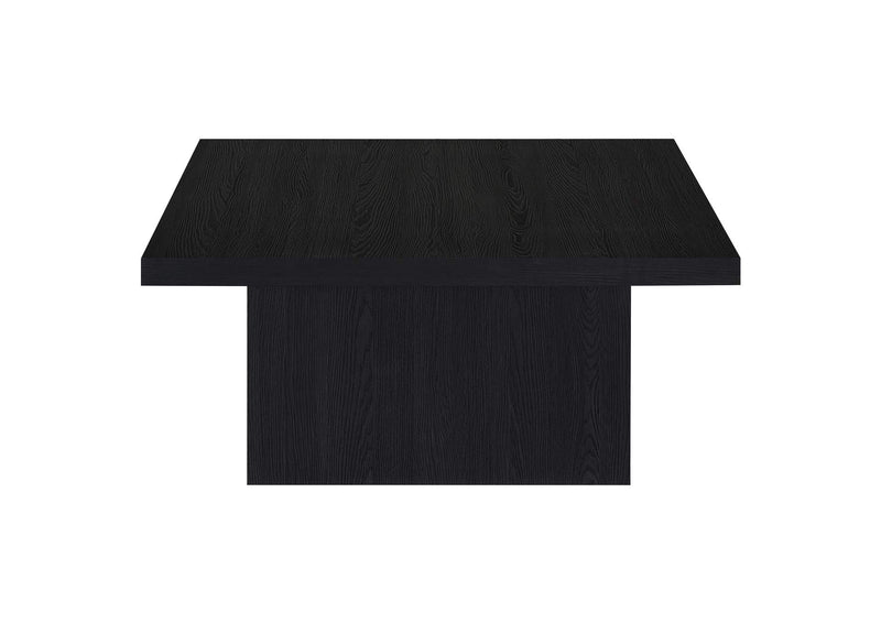 706408-S2 Devar 2-piece Square Cocktail Coffee End Table Set Black