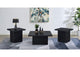 706408-S3 Devar 3-piece Square Cocktail Coffee End Table Set Black