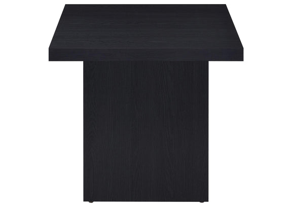 706408-S3 Devar 3-piece Square Cocktail Coffee End Table Set Black