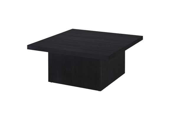706408-S3 Devar 3-piece Square Cocktail Coffee End Table Set Black