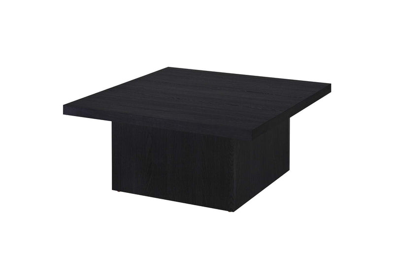706408-S3 Devar 3-piece Square Cocktail Coffee End Table Set Black